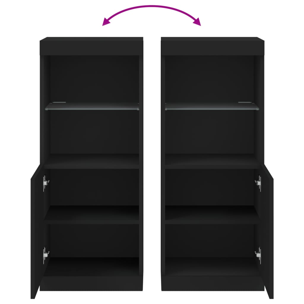 Dressoir Met Led-Verlichting 4X37X00 Cm Zwart