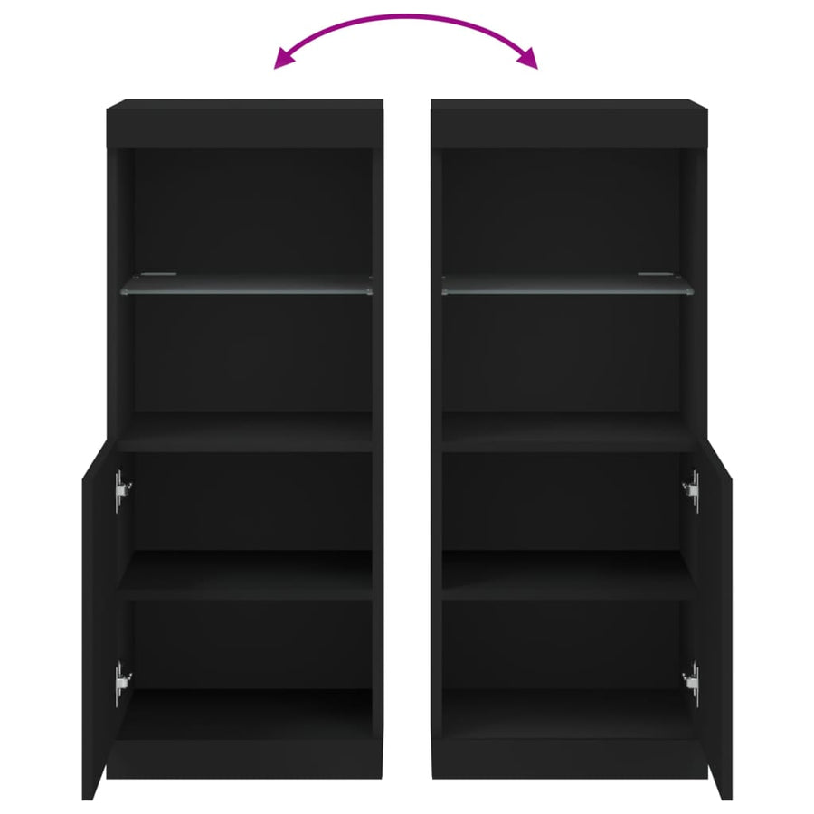 Dressoir Met Led-Verlichting 4X37X00 Cm Zwart