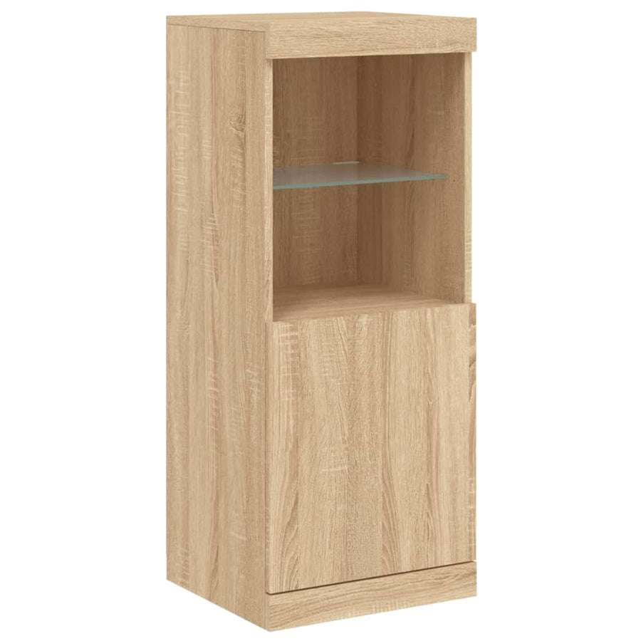 Dressoir Met Led-Verlichting 4X37X00 Cm Kleurig Sonoma eiken