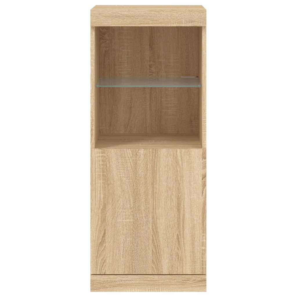 Dressoir Met Led-Verlichting 4X37X00 Cm Kleurig Sonoma eiken