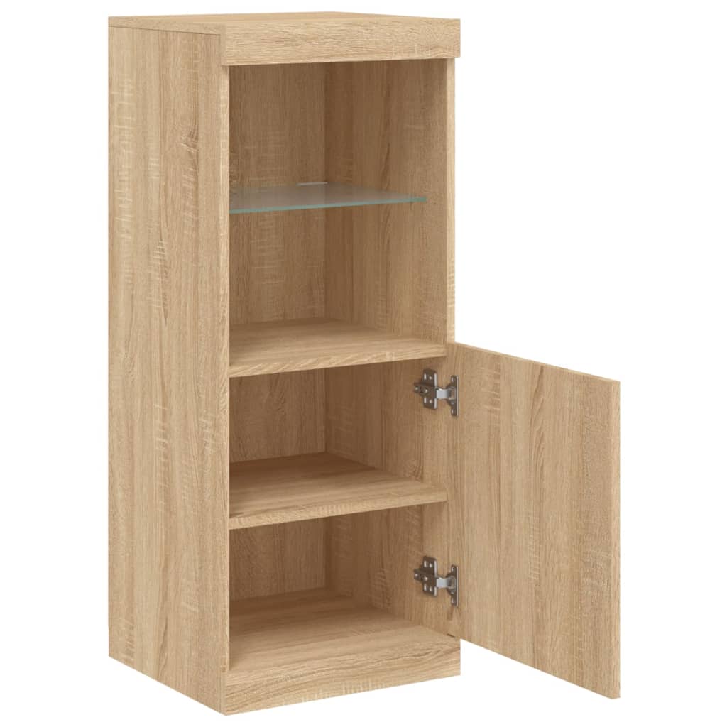 Dressoir Met Led-Verlichting 4X37X00 Cm Kleurig Sonoma eiken