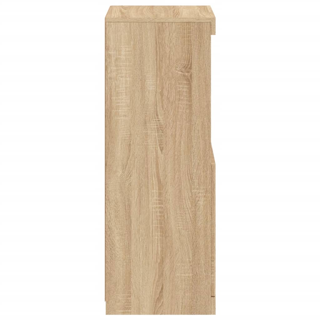 Dressoir Met Led-Verlichting 4X37X00 Cm Kleurig Sonoma eiken