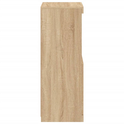 Dressoir Met Led-Verlichting 4X37X00 Cm Kleurig Sonoma eiken