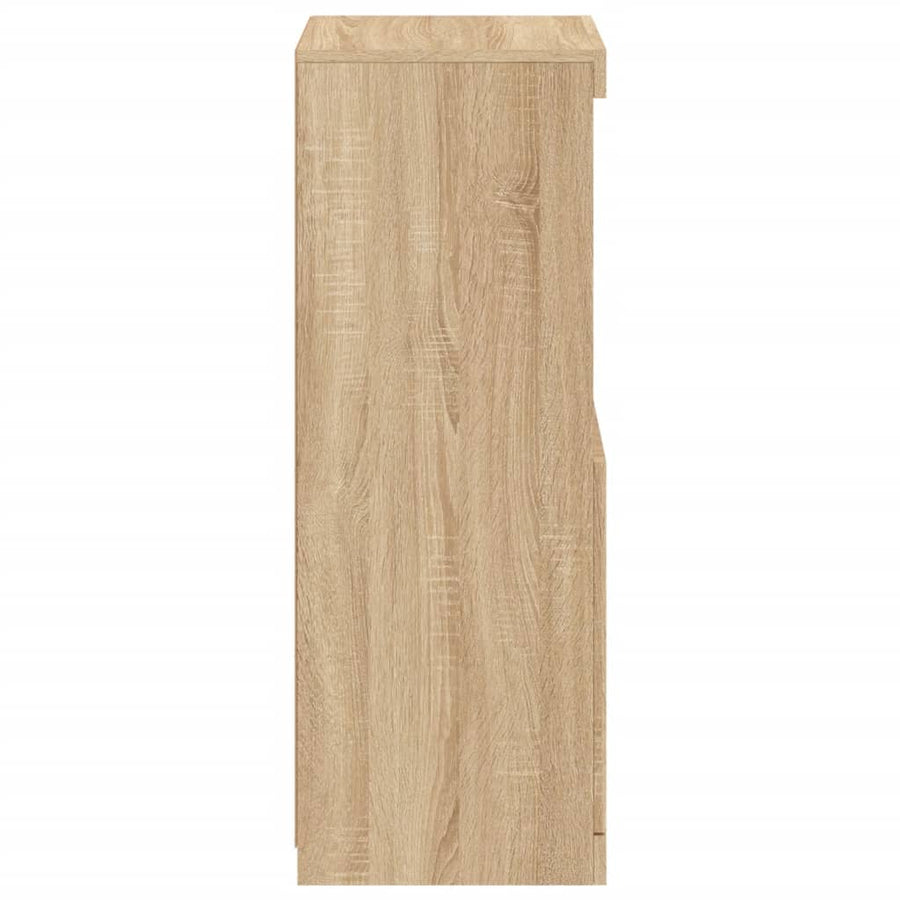 Dressoir Met Led-Verlichting 4X37X00 Cm Kleurig Sonoma eiken