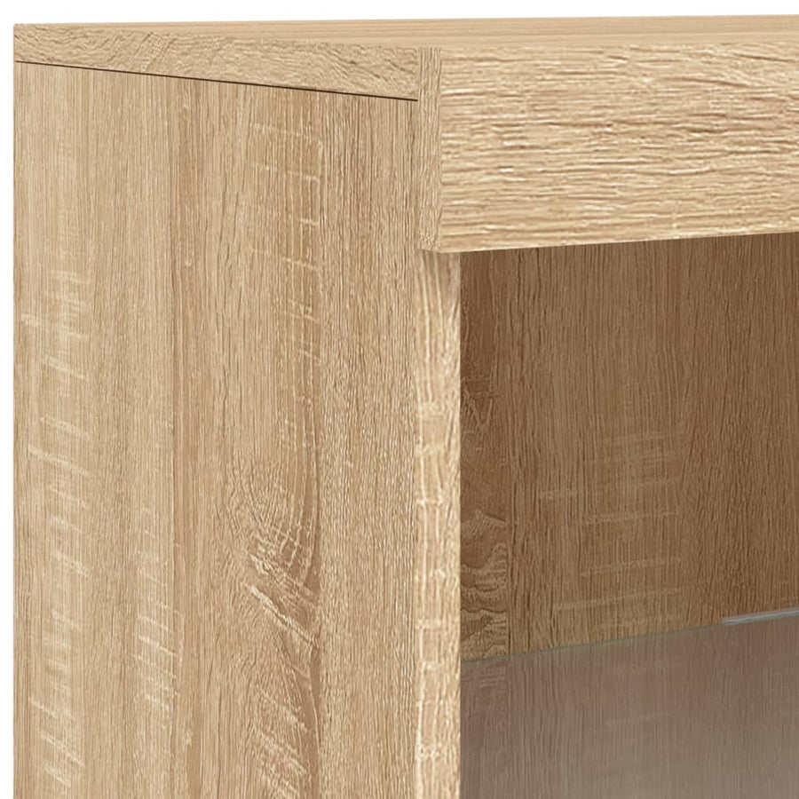 Dressoir Met Led-Verlichting 4X37X00 Cm Kleurig Sonoma eiken