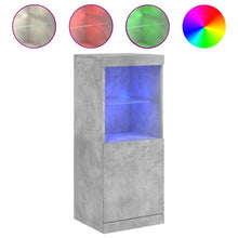 Dressoir Met Led-Verlichting 4X37X00 Cm Betongrijs