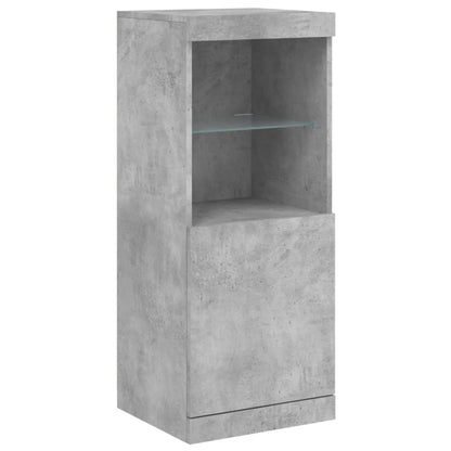 Dressoir Met Led-Verlichting 4X37X00 Cm Betongrijs