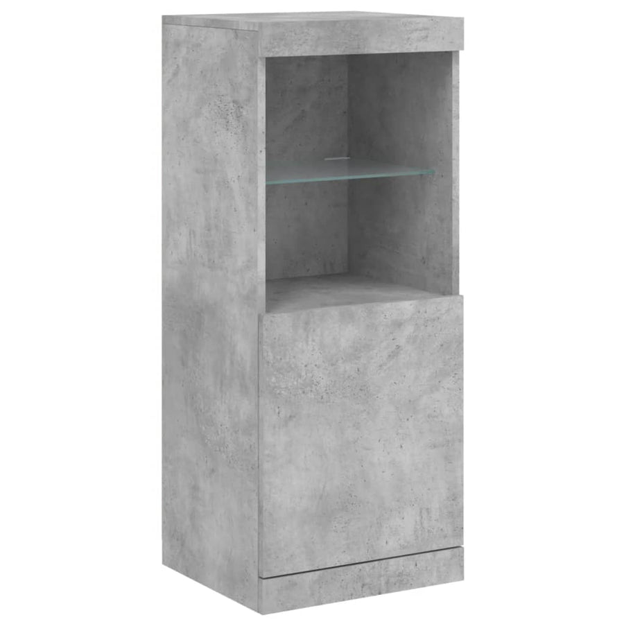 Dressoir Met Led-Verlichting 4X37X00 Cm Betongrijs