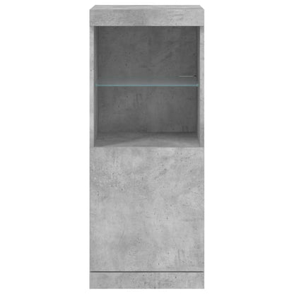 Dressoir Met Led-Verlichting 4X37X00 Cm Betongrijs