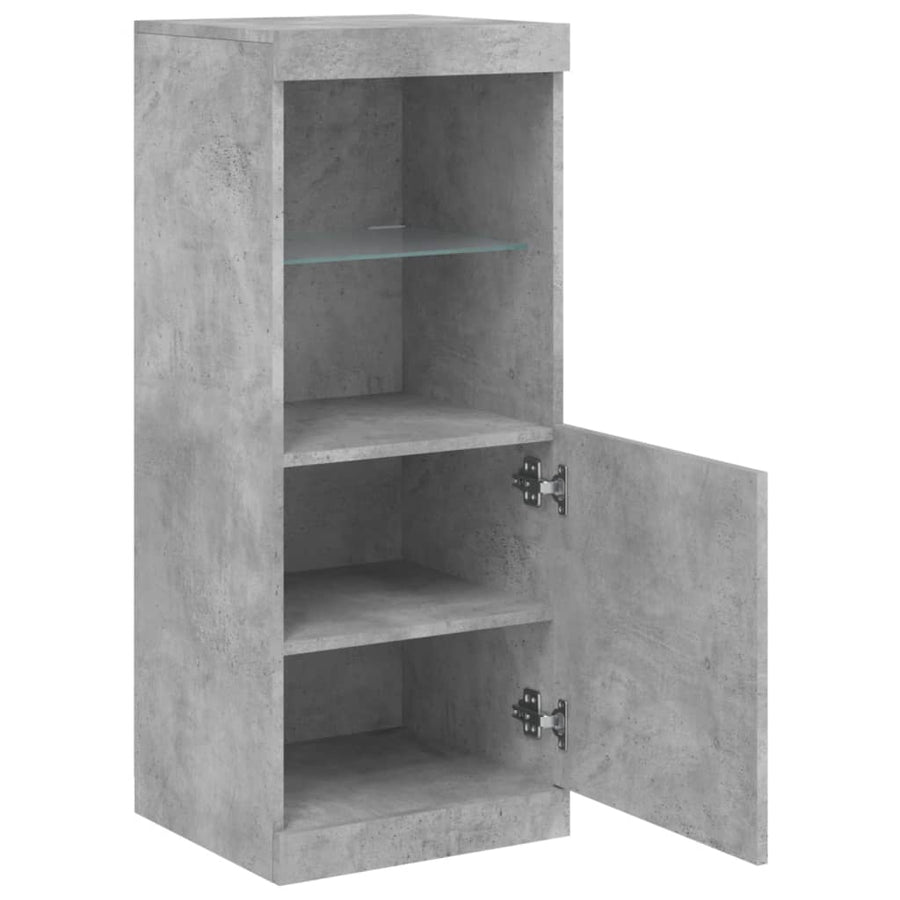 Dressoir Met Led-Verlichting 4X37X00 Cm Betongrijs