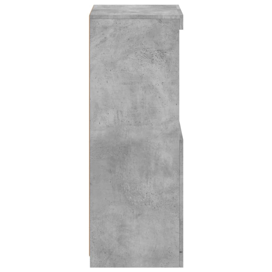 Dressoir Met Led-Verlichting 4X37X00 Cm Betongrijs