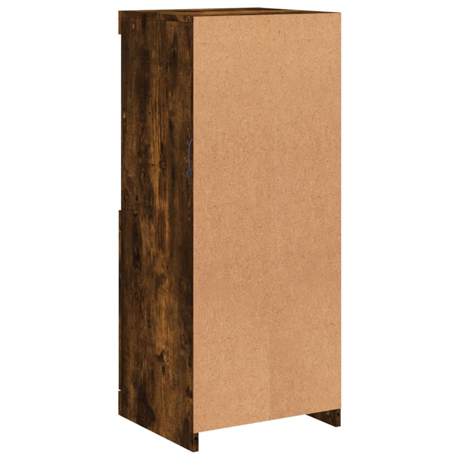 Dressoir Met Led-Verlichting 4X37X00 Cm Kleurig Gerookt eiken