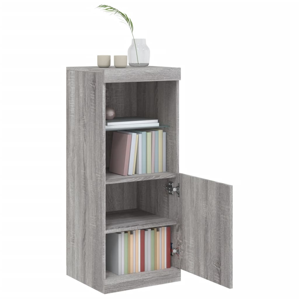 Dressoir Met Led-Verlichting 4X37X00 Cm Eiken Grijs sonoma