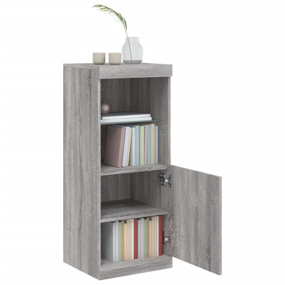 Dressoir Met Led-Verlichting 4X37X00 Cm Eiken Grijs sonoma