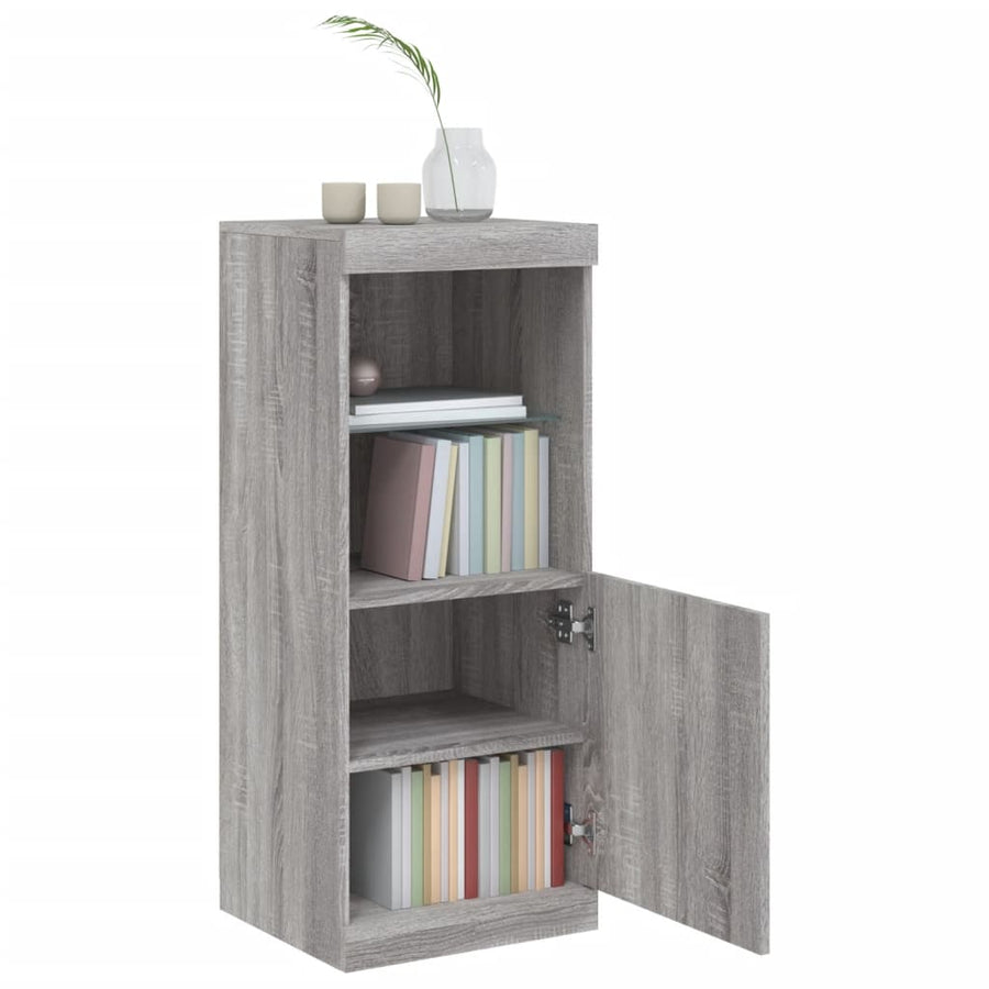 Dressoir Met Led-Verlichting 4X37X00 Cm Eiken Grijs sonoma