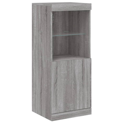 Dressoir Met Led-Verlichting 4X37X00 Cm Eiken Grijs sonoma