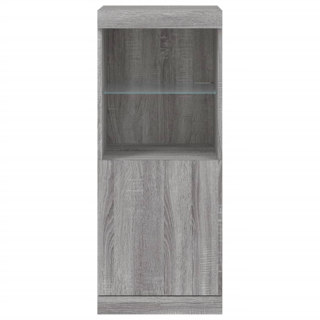 Dressoir Met Led-Verlichting 4X37X00 Cm Eiken Grijs sonoma