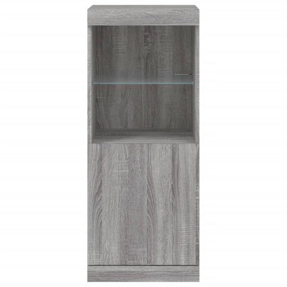 Dressoir Met Led-Verlichting 4X37X00 Cm Eiken Grijs sonoma