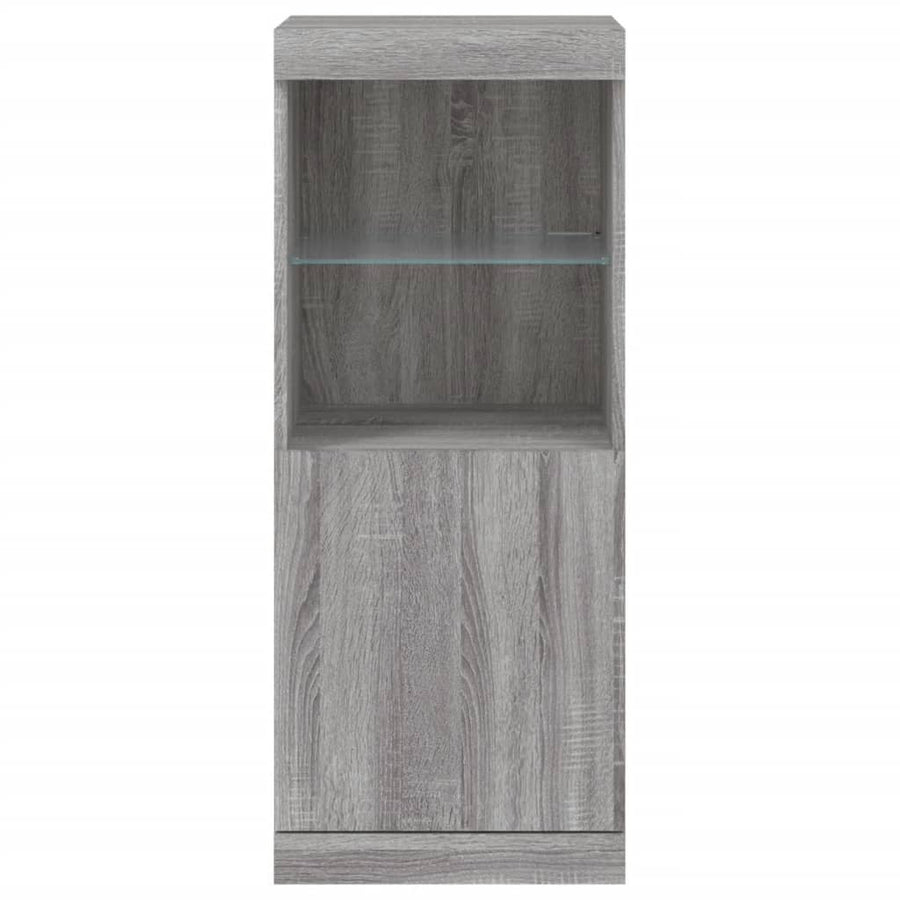 Dressoir Met Led-Verlichting 4X37X00 Cm Eiken Grijs sonoma
