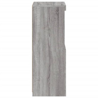 Dressoir Met Led-Verlichting 4X37X00 Cm Eiken Grijs sonoma