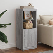 Dressoir 41x37x100 cm grijs sonoma eiken met LED
