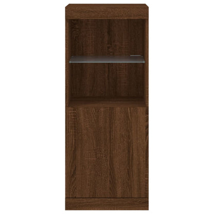 Dressoir Met Led-Verlichting 4X37X00 Cm Bruineikenkleurig bruin eikenkleur
