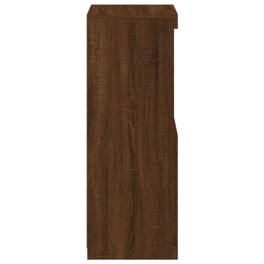 Dressoir Met Led-Verlichting 4X37X00 Cm Bruineikenkleurig bruin eikenkleur