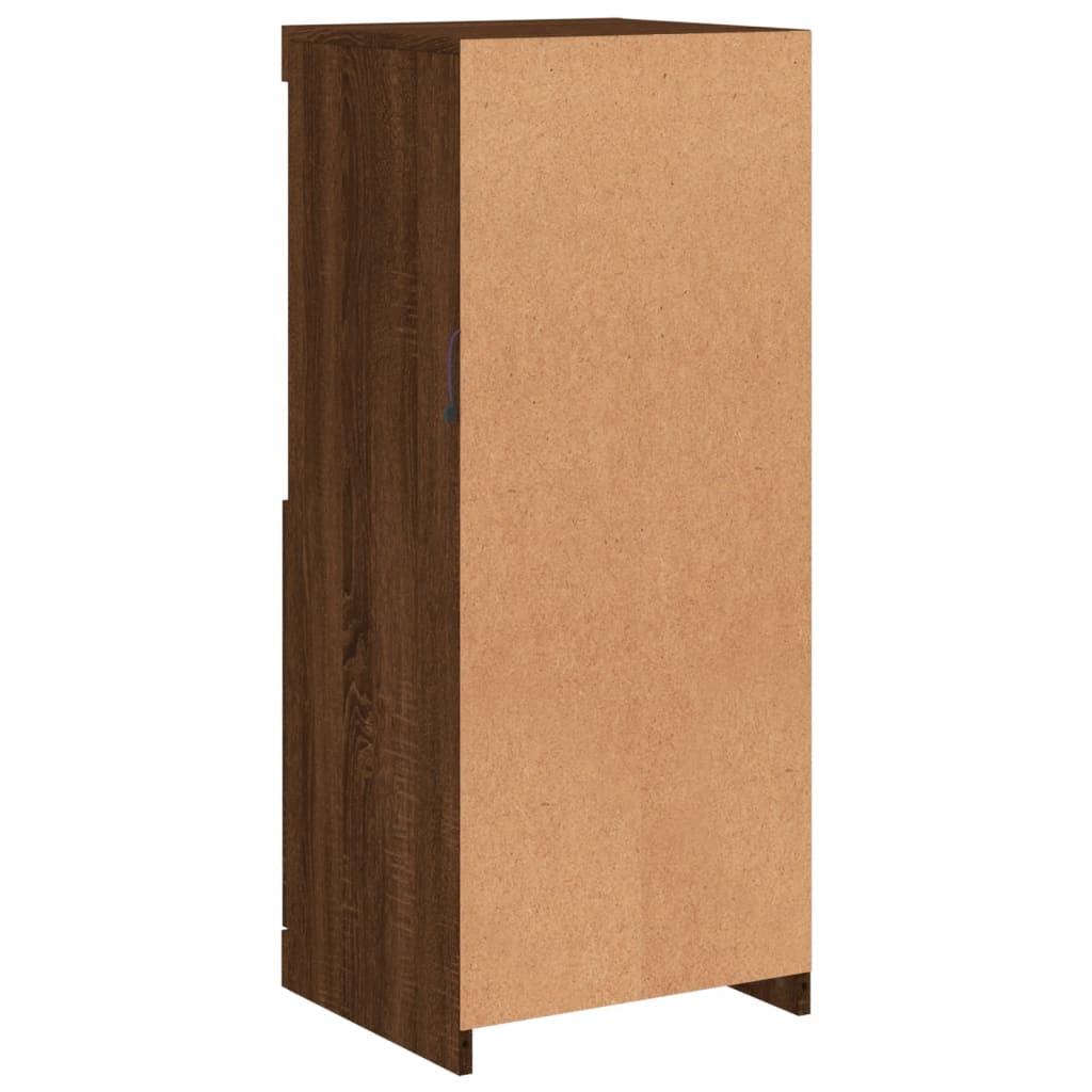 Dressoir Met Led-Verlichting 4X37X00 Cm Bruineikenkleurig bruin eikenkleur