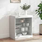Sideboard with LED lighting 60.5x37x67 cm white