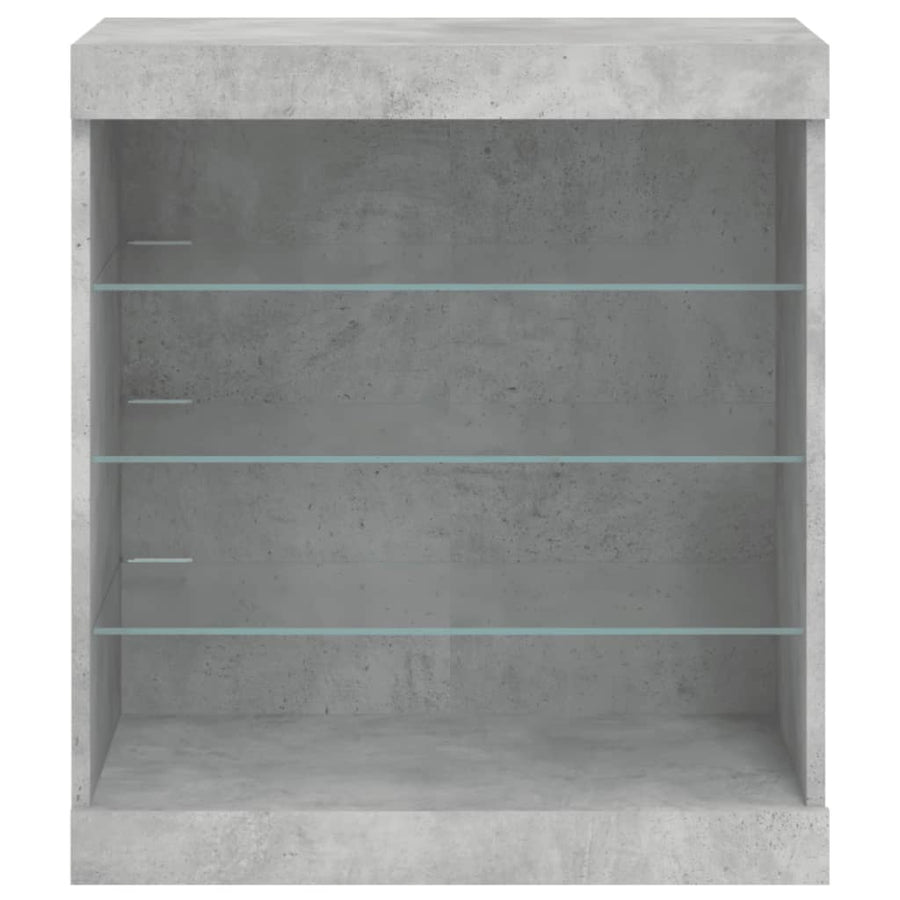 Dressoir Met Led-Verlichting 60,5X37X67 Cm Betongrijs