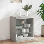 Sideboard with LED lighting 60.5x37x67 cm concrete gray