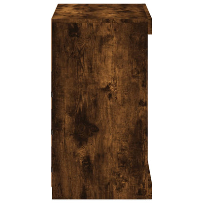 Dressoir Met Led-Verlichting 60,5X37X67 Cm Gerookt Eikenkleur