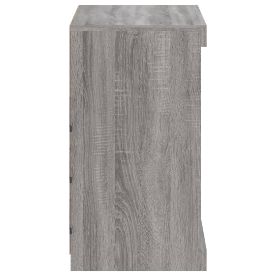 Dressoir Met Led-Verlichting 60,5X37X67 Cm Grijs Sonoma Eiken
