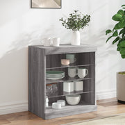 Sideboard with LED lighting 60.5x37x67 cm grey sonoma oak
