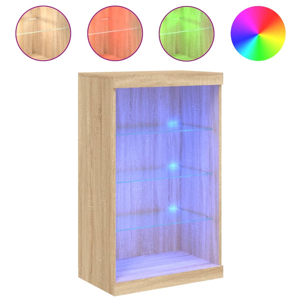 Dressoir Met Led-Verlichting 60,5X37X00 Cm Kleurig Sonoma eiken