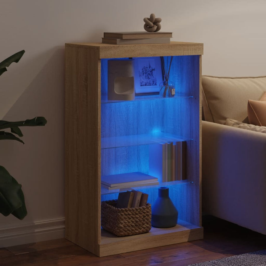 Dressoir Met Led-Verlichting 60,5X37X00 Cm Kleurig Sonoma eiken