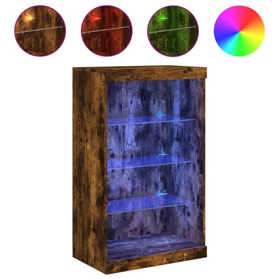 Dressoir Met Led-Verlichting 60,5X37X00 Cm Kleur Gerookt eiken
