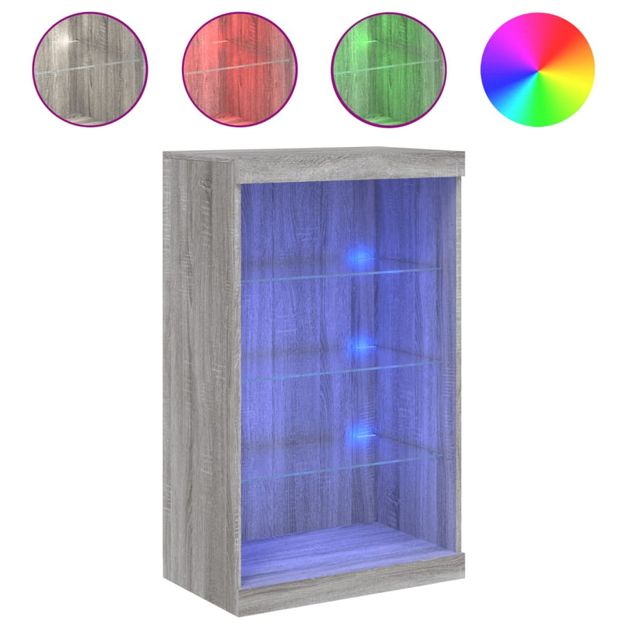 Dressoir Met Led-Verlichting 60,5X37X00 Cm Eiken Grijs sonoma