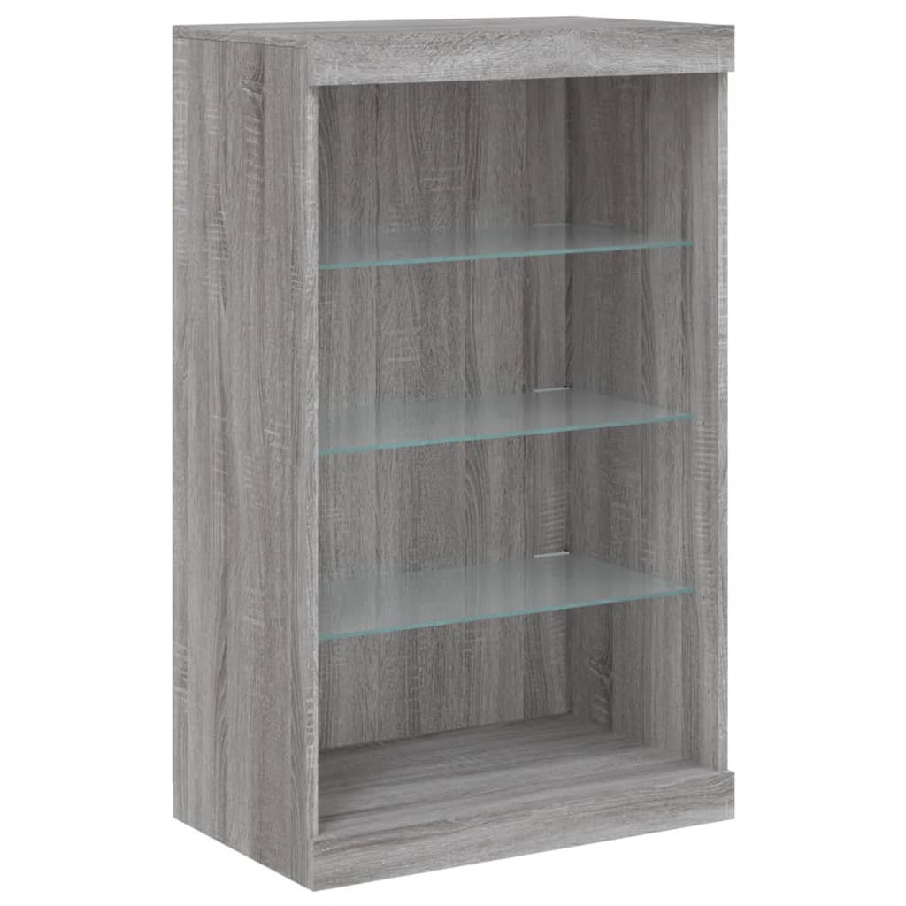 Dressoir Met Led-Verlichting 60,5X37X00 Cm Eiken Grijs sonoma