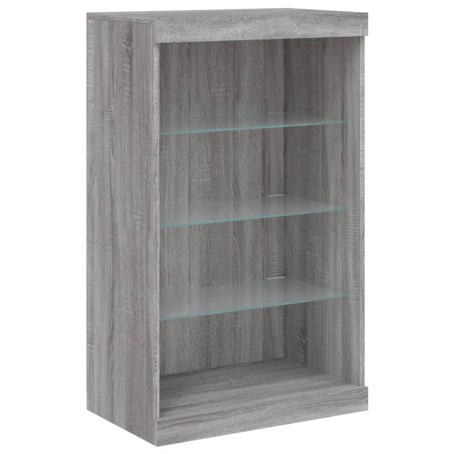 Dressoir Met Led-Verlichting 60,5X37X00 Cm Eiken Grijs sonoma