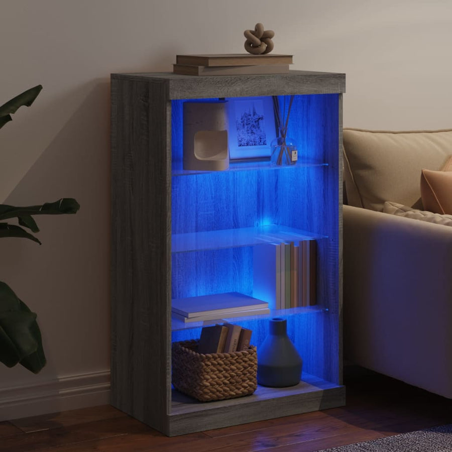 Dressoir Met Led-Verlichting 60,5X37X00 Cm Eiken Grijs sonoma