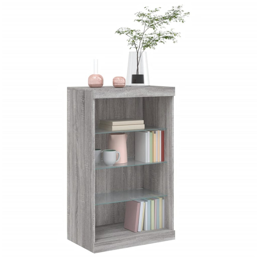 Dressoir Met Led-Verlichting 60,5X37X00 Cm Eiken Grijs sonoma