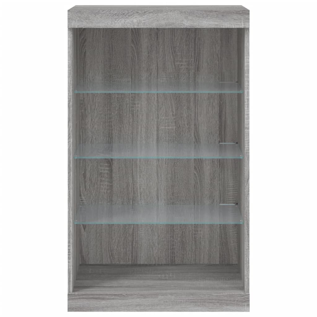 Dressoir Met Led-Verlichting 60,5X37X00 Cm Eiken Grijs sonoma