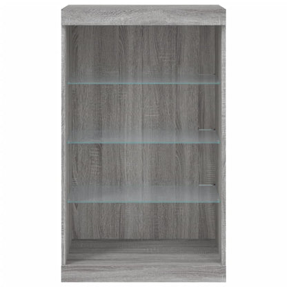 Dressoir Met Led-Verlichting 60,5X37X00 Cm Eiken Grijs sonoma