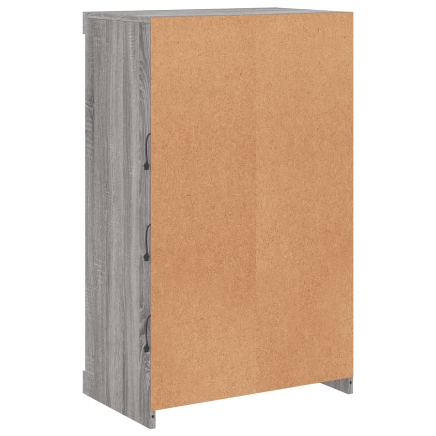 Dressoir Met Led-Verlichting 60,5X37X00 Cm Eiken Grijs sonoma