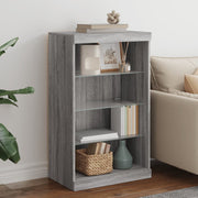 Dressoir 60,5x37x100 cm grijs sonoma eiken met LED