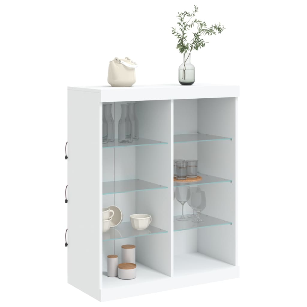 Dressoir Met Led-Verlichting 8X37X00 Cm Wit