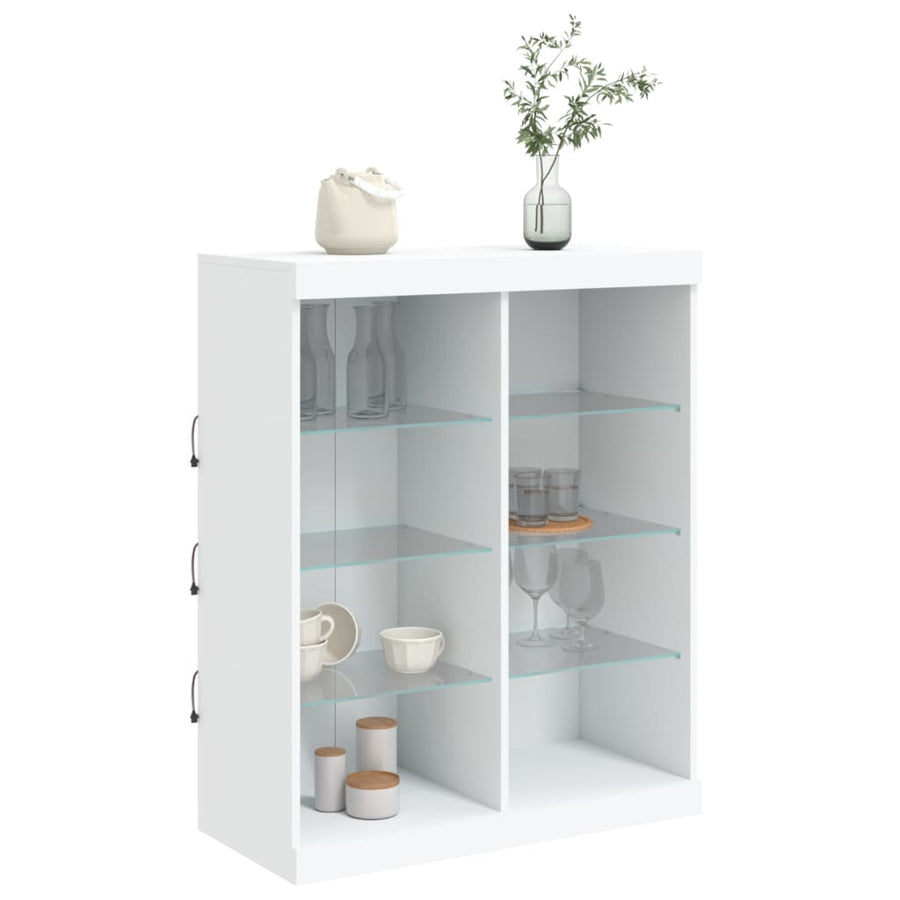 Dressoir Met Led-Verlichting 8X37X00 Cm Wit