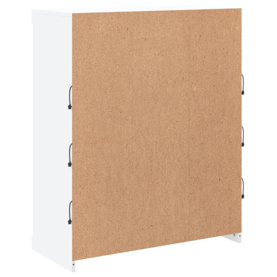 Dressoir Met Led-Verlichting 8X37X00 Cm Wit