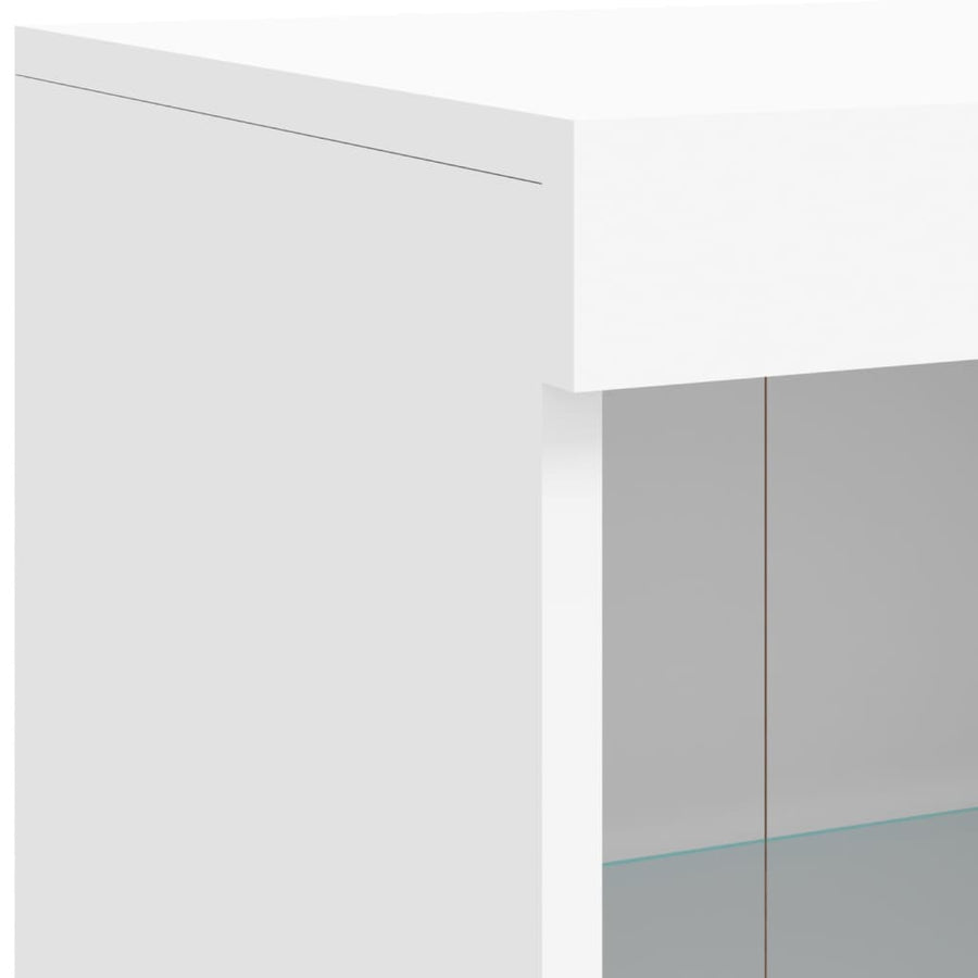 Dressoir Met Led-Verlichting 8X37X00 Cm Wit